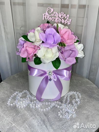 Букет из мыльных роз