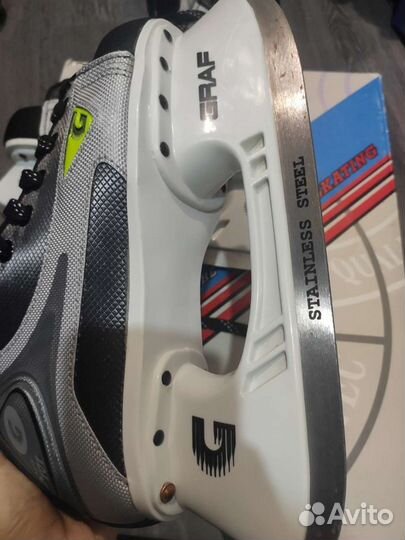 Коньки хоккейные graf р.40