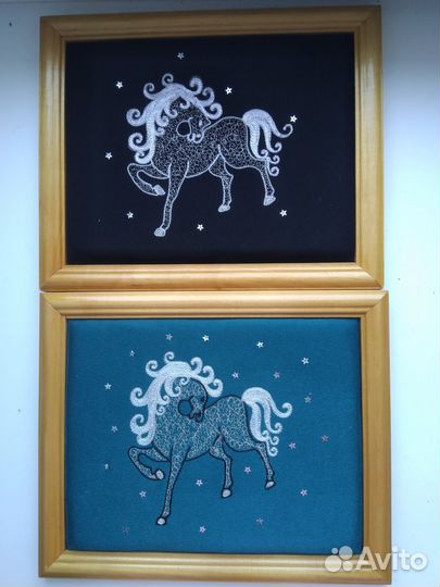 Картина вышитая