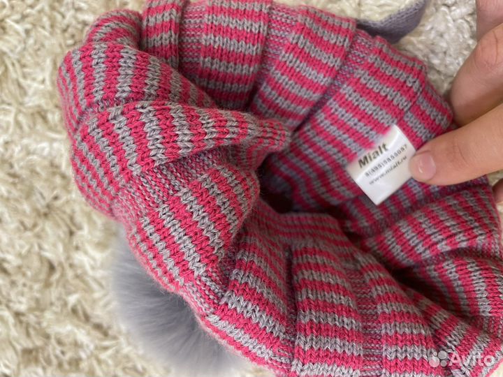 Зимняя детская шапка для девочки