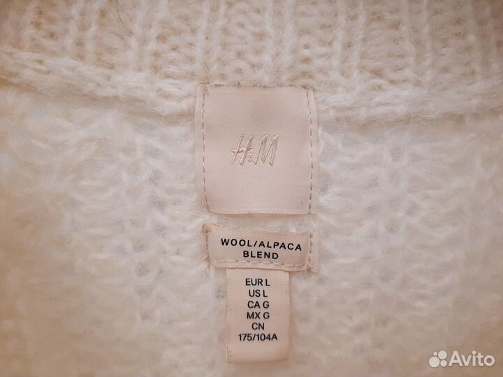 Свитер с альпакой H&M wool alpaca blend, L