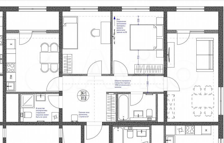 3-к. квартира, 81 м², 5/25 эт.