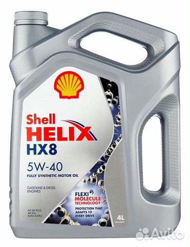 Синтетическое моторное масло Shell HX8 5w-40 4л