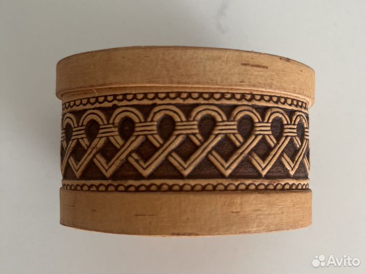 Новая шкатулка из бересты с крышкой