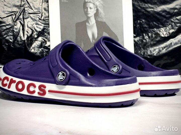 Crocs сабо фиолетовые 44-45 размер