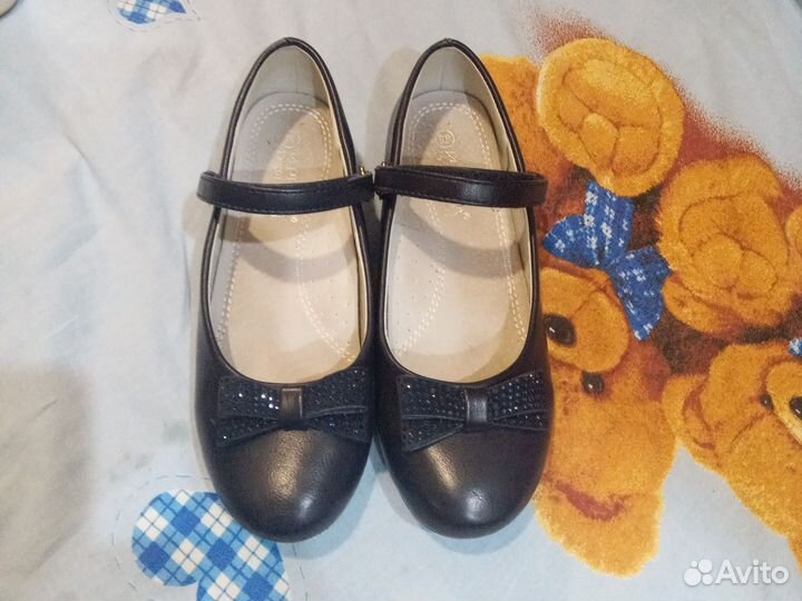 Туфли синие для девочки