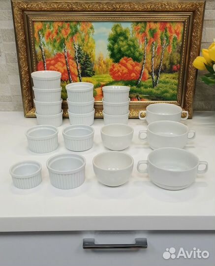 Чашки чайные и кофейные, креманки, тарелки