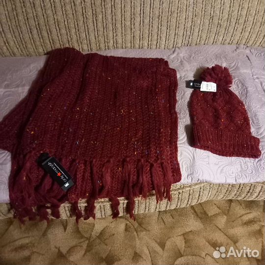 Женский шарф и шапка