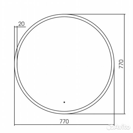 Зеркало abber Mond AG6204SCG-0.77 77x77 золото