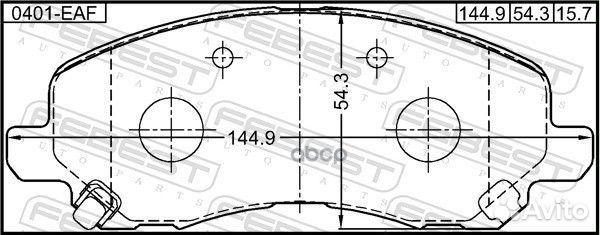 Колодки тормозные дисковые передние 0401-EAF Fe