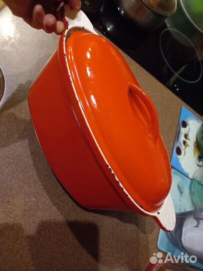 Утятница чугунная эмалированная