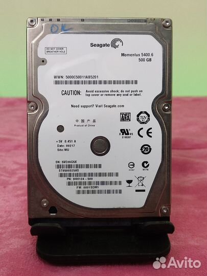 HDD 500 Gb/Seagate/Sata/2,5