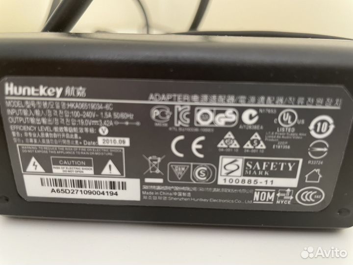 Адаптер 240 в 19 вольт