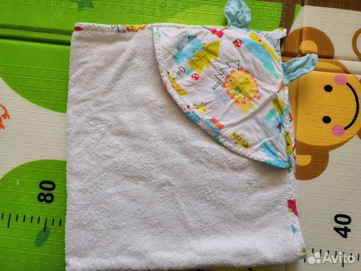 Полотенце уголок для новорожденного 70*70, клеенка