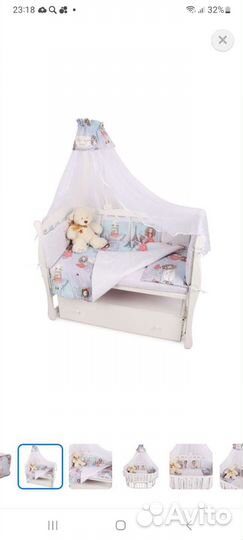 Бортики и балдахин в кроватку