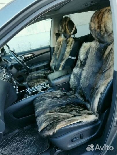 Меховые накидки из волка на сиденья