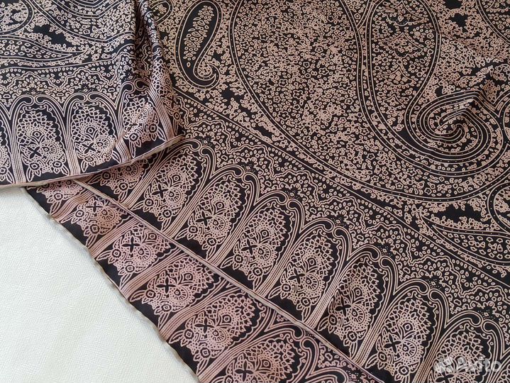 Платок Шаль etro ручной край розовый