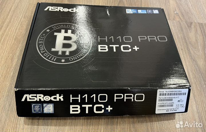 Материнская плата ASRock H110 pro BTC+