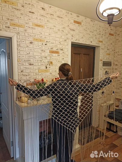 Шаль сетка макраме