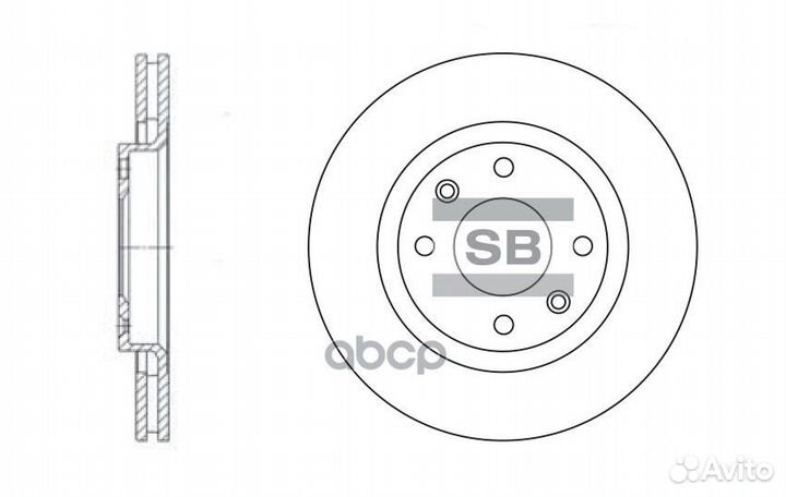 Диск тормозной передний вентилируемый SD5001 Sa