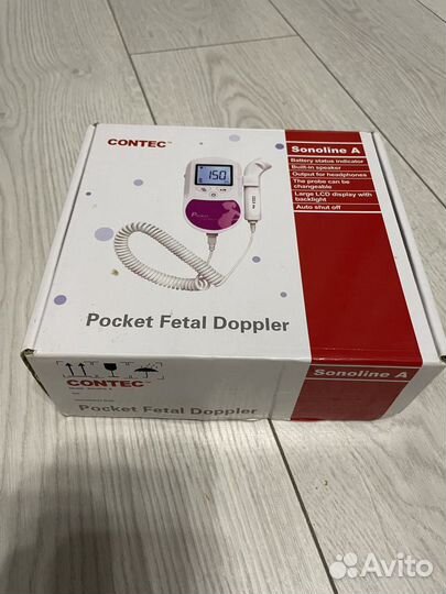 Фетальный допплер сердцебиения малыша,Contec