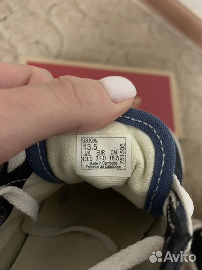 Кеды vans детские