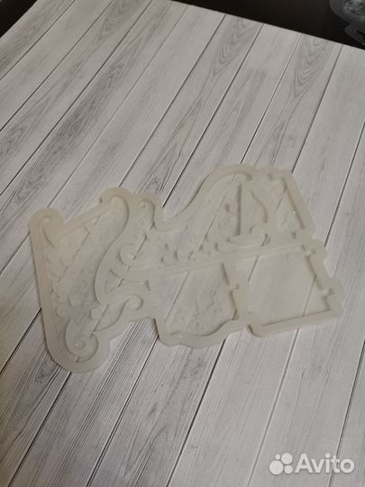 Молд форма силиконовая новый год сани олени