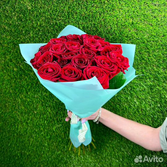 25 красных роз 50 см Доставка Саратов Энгельс