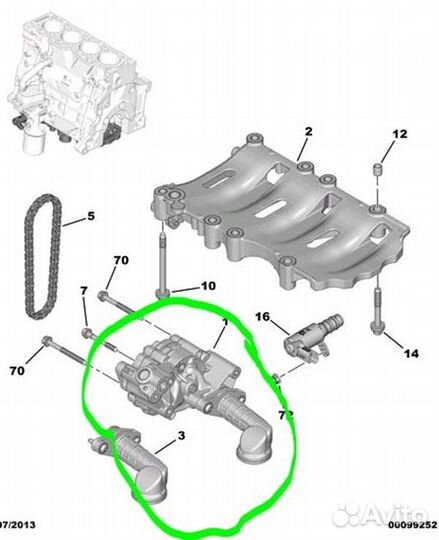 Масляный насос Peugeot Traveller combi L3 H1