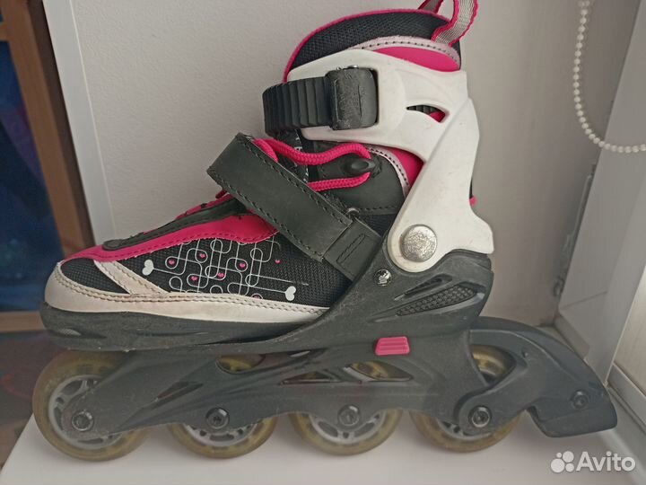 Детские раздвижные роликовые коньки 29-33 + защита