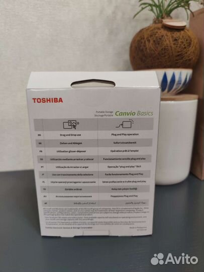 Новый внешний жесткий диск Toshiba 1 тб