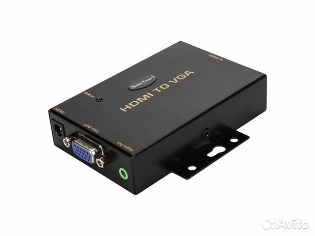 Конвертер gsmin BP3 hdmi (F) - VGA (F), minijack