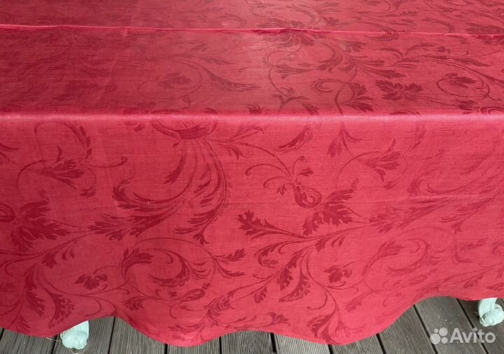 Скатерти круглые 100 лен жаккард