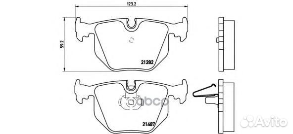 Колодки тормозные дисковые зад P06020 Brembo