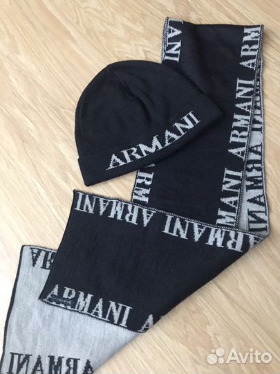 Комплект шапка+шарф Armani orig