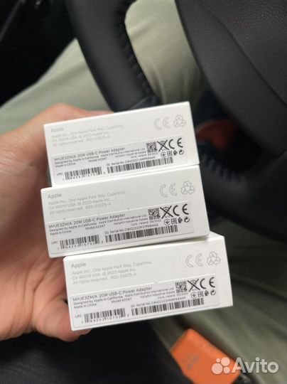 Оригинал блок и кабель apple usb C 20W айфон
