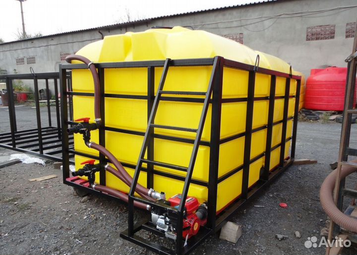 Кассета 10000 литров, мотопомпа