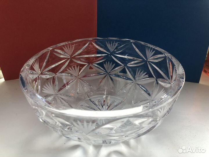 Ваза для фруктов хрустальная