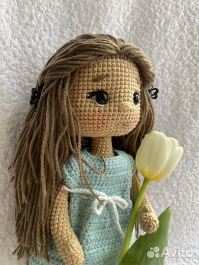 Вязаная кукла ручной работы, Интерьерная кукла