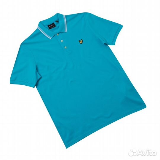 Поло для мужчин бирюзового цвета Lyle & Scott