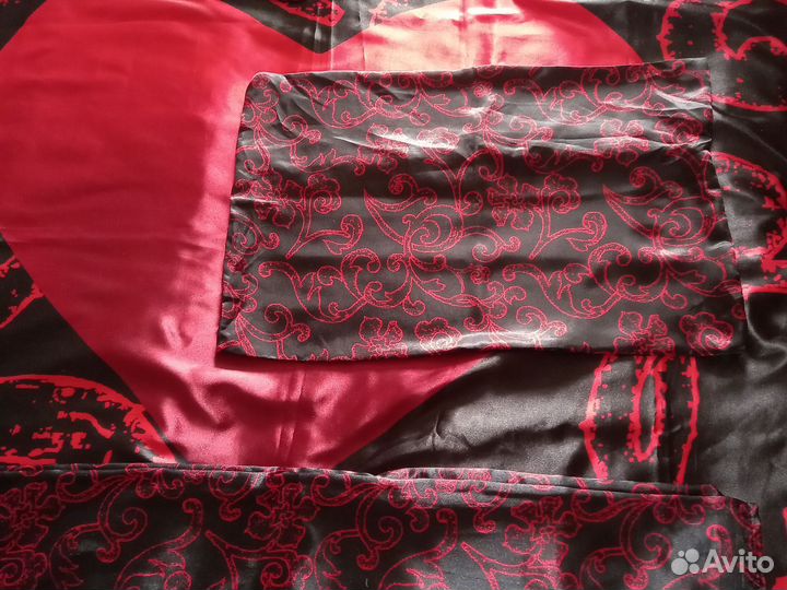 Атласное постельное белье 2-спальное евро