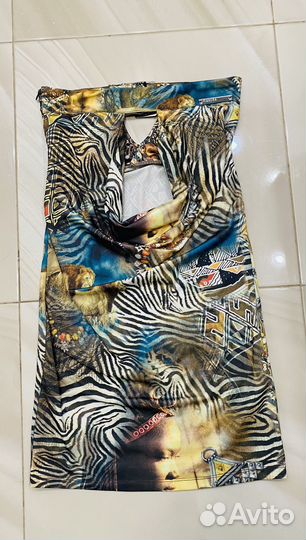 Платье S анималистичный принт