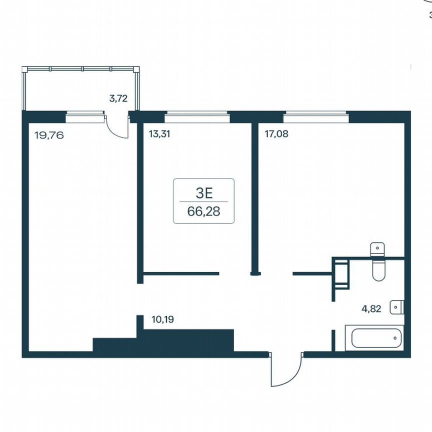 2-к. квартира, 66,3 м², 11/11 эт.