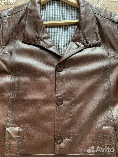 Кожаная куртка мужская 50 52