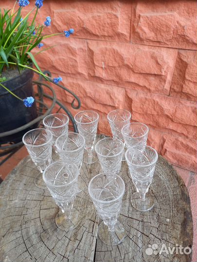 Хрустальные рюмки на ножке СССР