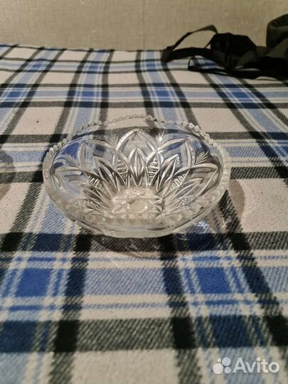 Ваза конфетница хрустальная