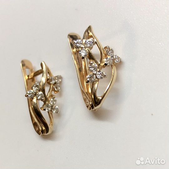 Золотые серьги 585 пробы