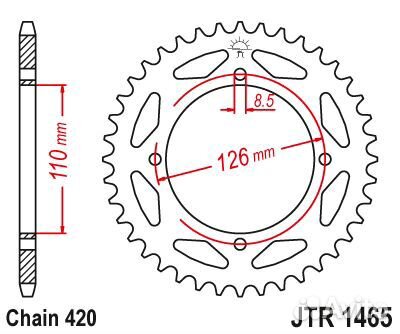 Звезда цепного привода JTR1465.47