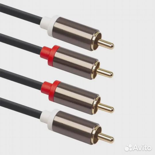 Кабель 2RCA на 2 RCA межблочный 1 м