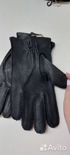 Мужские перчатки из кожи оленя отличного качества